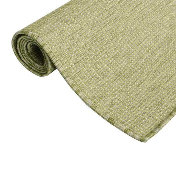 VidaXL Tapis à tissage plat d'extérieur 200x280 cm Vert
