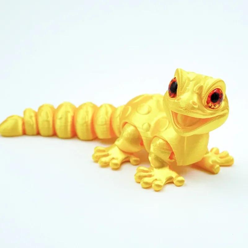 3D Printed Lizard Animal Toy Figures Joints Movable Kid Toys Funny Relief Sensory Action Toy Home Accessories Desktop Ornaments