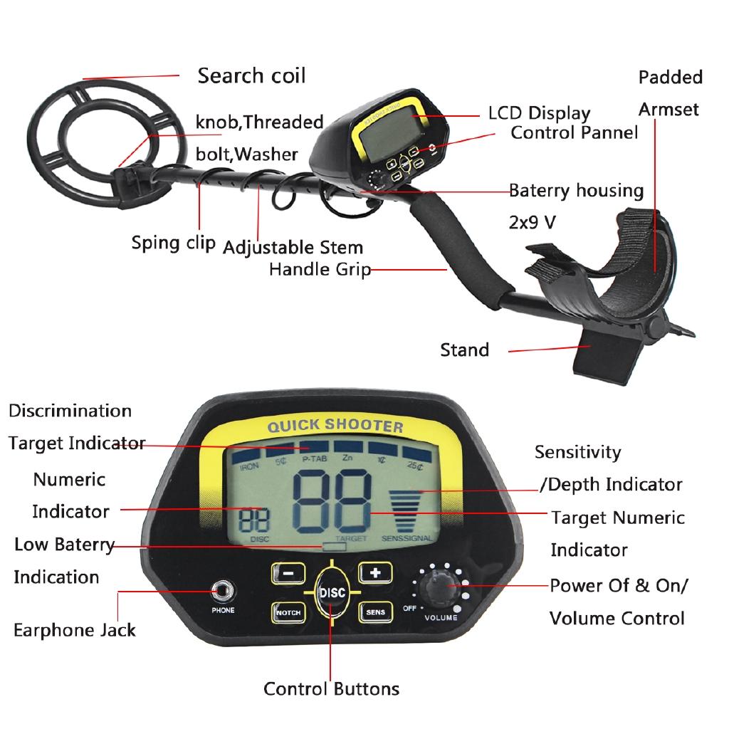 New MD3030 Professional Metal Detector Underground Gold Detectors LCD Display Sound Mode Treasure Hunter Tracker Finder Sensitivity