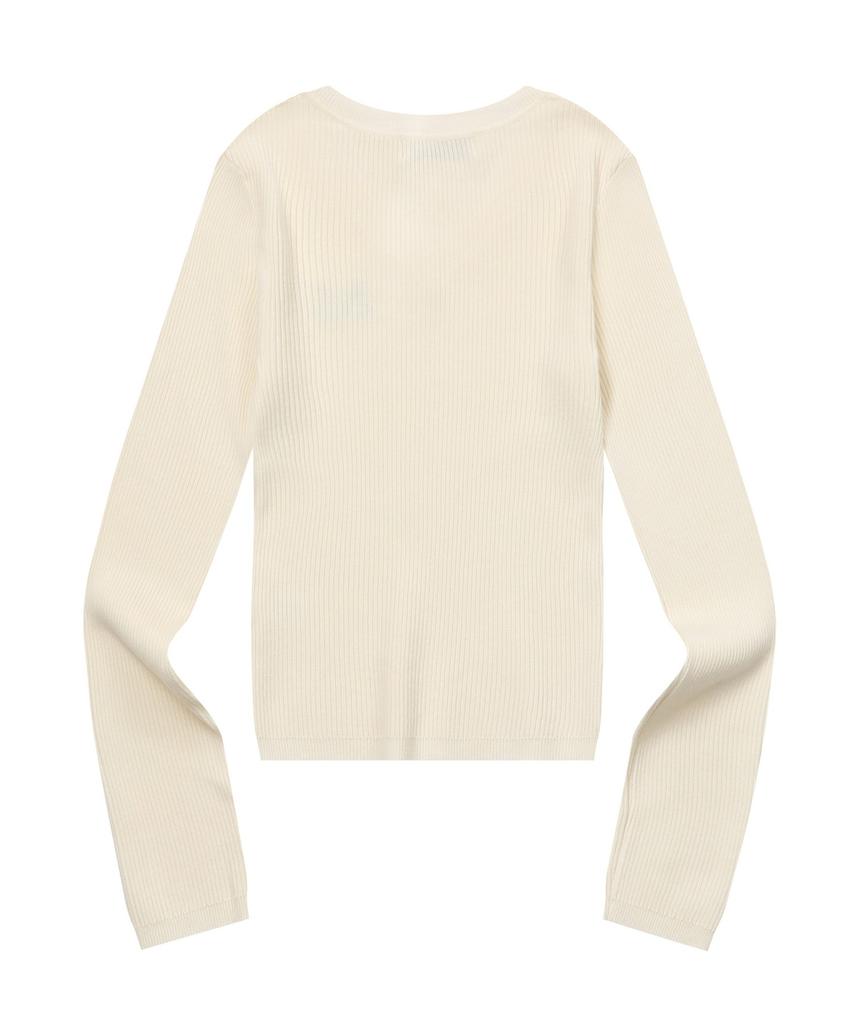 Mucent Gianni V-Neck Crop Ribbed Knit (5 Colors)