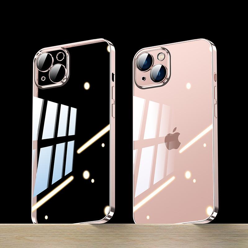 Applicable To Apple 16 Mobile Phone Case 15 Transparent Ultra-thin IPhone 14 Pro Protective Case 13P Lens Film Dustproof