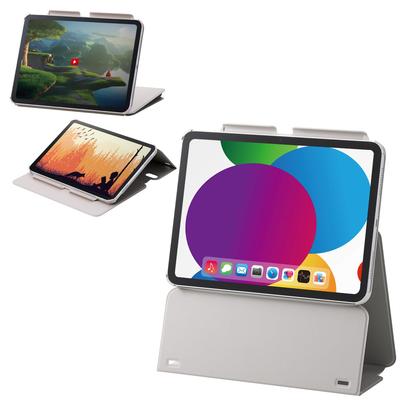 Elecom IPad 10.9 10. Generation (Modell 2022) Hülle Mehrstufige Höhenverstellung Auto Sleep/Auto Wake Weiches Leder Courrèges TB-A24RWVH2GB