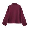 Women's Fashion Loose Zipper Stand Collar Suede Jacket
