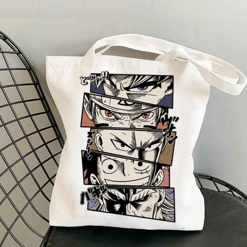 Japan cartoon comics One Piece Print Canvas Bag Shopping Shoulder Bag Foldable Tote Bag 0030
