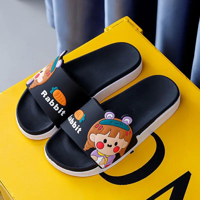 Fashion Bathroom Home Open Toe Indoor Women's Slippers and Ladies Sandals Anime 2024 Platform Slides Kawaii Cute House Cartoon Shoes W F