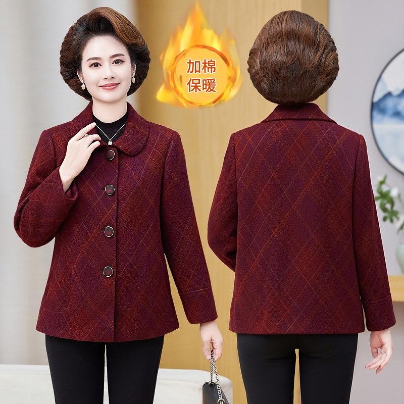 Autumn and Winter Cotton Woolen Coat New Year-old 0 Women's Clothing Winter Short Woolen Top