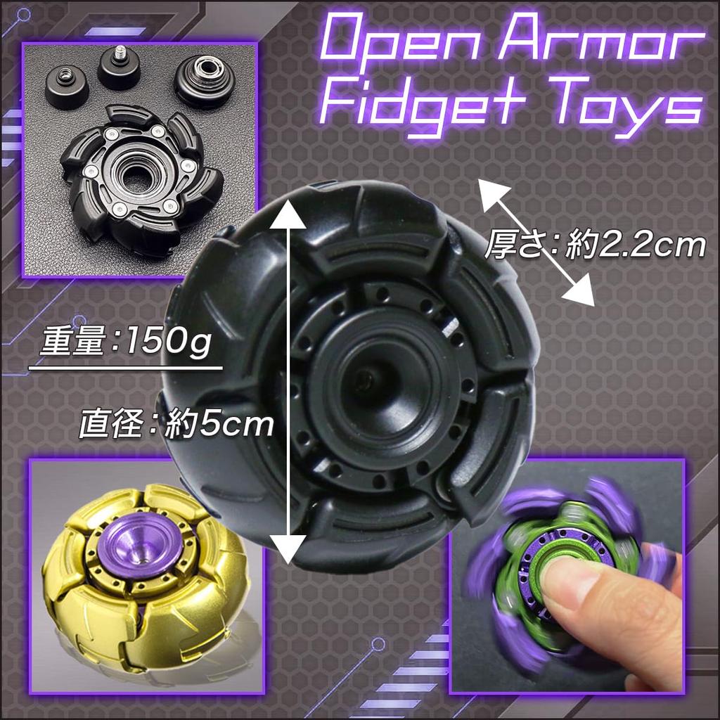 SALUDABLE Fidget Toy Hand Spinner Gadget Time Killer Hand Play for Adults Sensory Stimulation (Black)