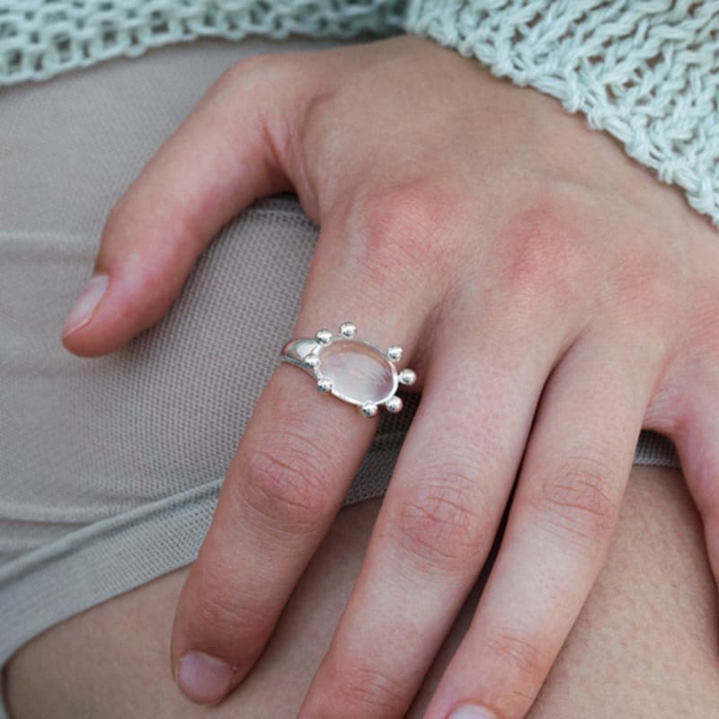 MONDAY EDITION Clear Point Open Ring