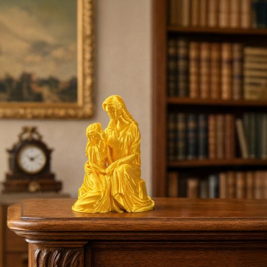 3D Printed Mother and Daughter Figurine, Mom And Daughter Hugging Statue, Loving Sculpture Heartfelt Home Decor Gift for Mother's Day Christmas or
