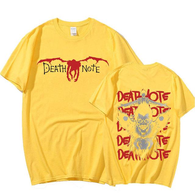 Japonské anime tričko Death Note Yagami Light Misa Amane Manga Grafika Letní tričko Muži Ležérní Bavlna Trička Nadměrná Trička Unisex Streetwear