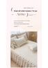 Korean Princess Crinkled Quilted Lace Bed Skirt: Thick Non-slip Mattress Protector