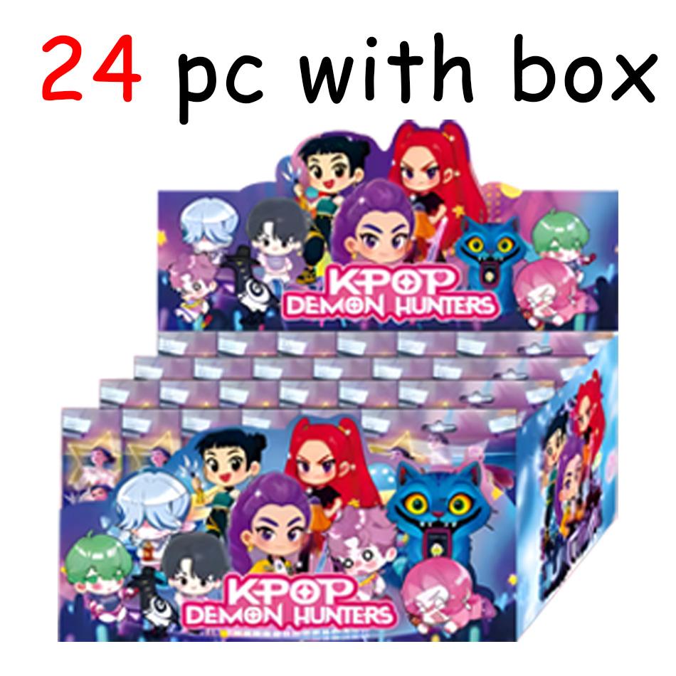 24 Stück Überraschungsbox Anime Kpop Dämonenjäger Figur Spielzeug Sammelmodell für Fans Desktop Dekoration Animierte Zeichnungen Gaming