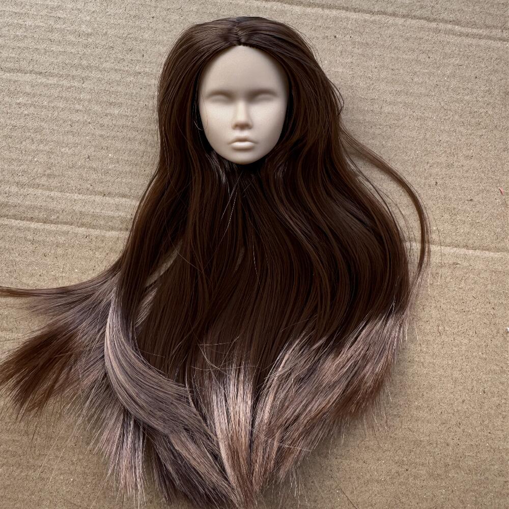 Poppy Blank Face Doll Heads DIY Practice Make-up Bald 1/6 Head Parts For Crafting And Doll Making Cream White Beige Skin Tone