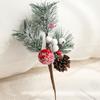 Plastic Simulation Pine Cone Branches Handmade Fake Plant Artificial C  Merry Christmas Decoration