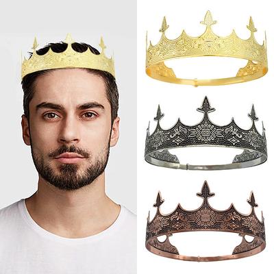 Corona de Navidad para hombre real, corona de príncipe heredero, decoración para boda, cumpleaños, fiesta