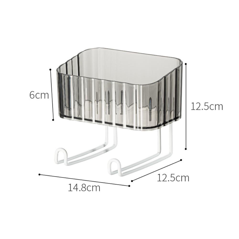 Clear Hair Accessory Caddy Wall-mounted Brackets Included Headband Organizer Punch-free Wall Makeup Storage Box'