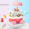 30pcs/set Mini Rotatable Candy Cart Small Ice Cream Shop Supermarket Children 's Toys