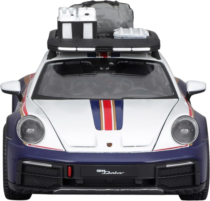 Bburago Porsche Diecast Car 1/24 Scale 911 (992) Dakar Rally #953 Roughroads Rallye Design [Parallel Import]
