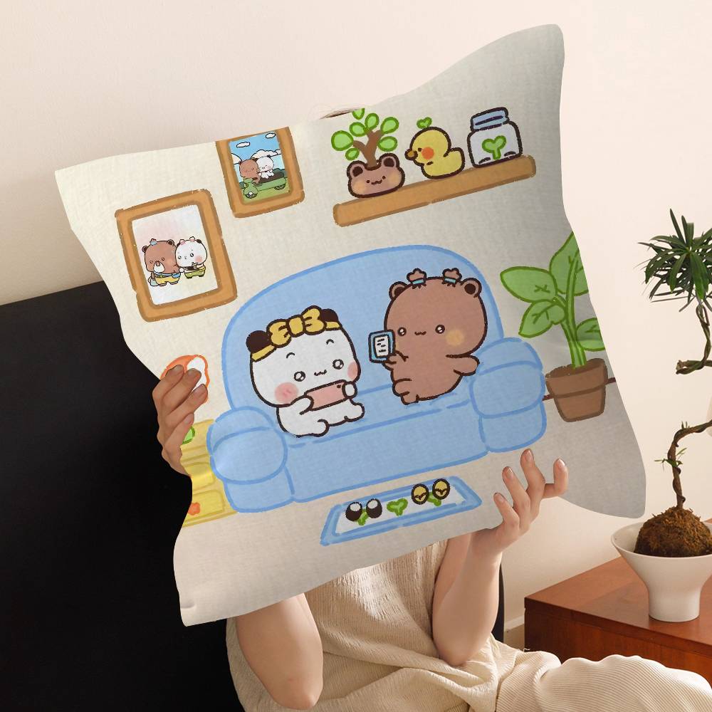 Character Bubu and Dudu Decorative Room Aesthetics Pillow Case Home Decor Bedroom Sofa Bed Couch Pillow Cover X