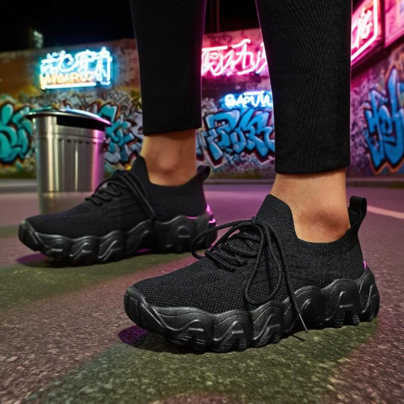 Damen Sneaker Atmungsaktiv Rutschfest Weich Faltbar Reise Sneaker Schlicht Monochrom Mesh Herren Laufschuhe Zapatillas De Deporte