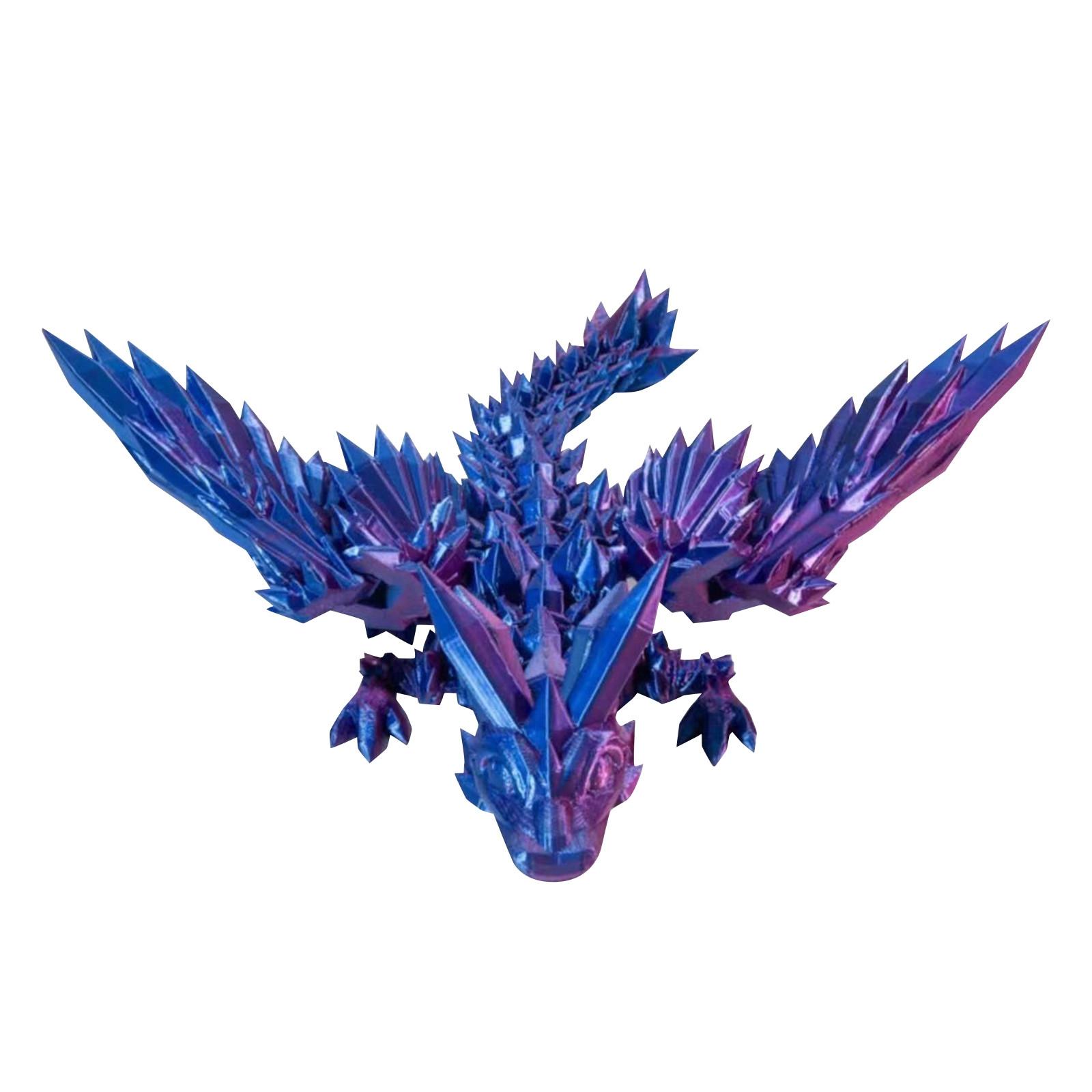 

Таинственный дракон, Дракон, напечатанный на 3D-принтере, Гибкий дракон с полностью шарнирным сочленением, Подарочная игрушка, напечатанная на 3D-принтере One Size