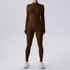 Women's Fleece-Lined Winter Jumpsuit: Long-Sleeve, Warm, Fitness One-Piece