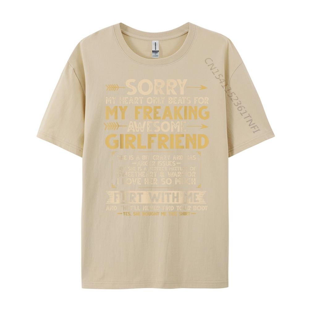 I Love My Freaking Awesome Girlfriend Shes a Bit Crazy Funny Graphic Shirts Men Mens Shirt Figures