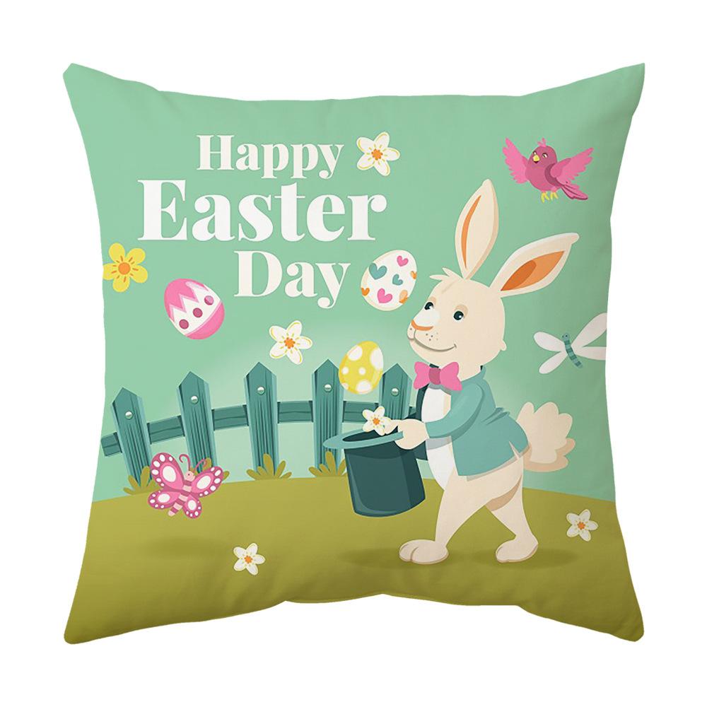 Easter Pillow Cover Cartoon Sofa Cushion Cover Office Waist Cushion Cover