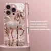 Luxus-Diamant-Pferde-Muster Rosa Metallisches Glas-Handyhülle Für iPhone 17 16 15 14 13 12 11 Pro Max 15 14 Plus 17 Air 16E Hülle