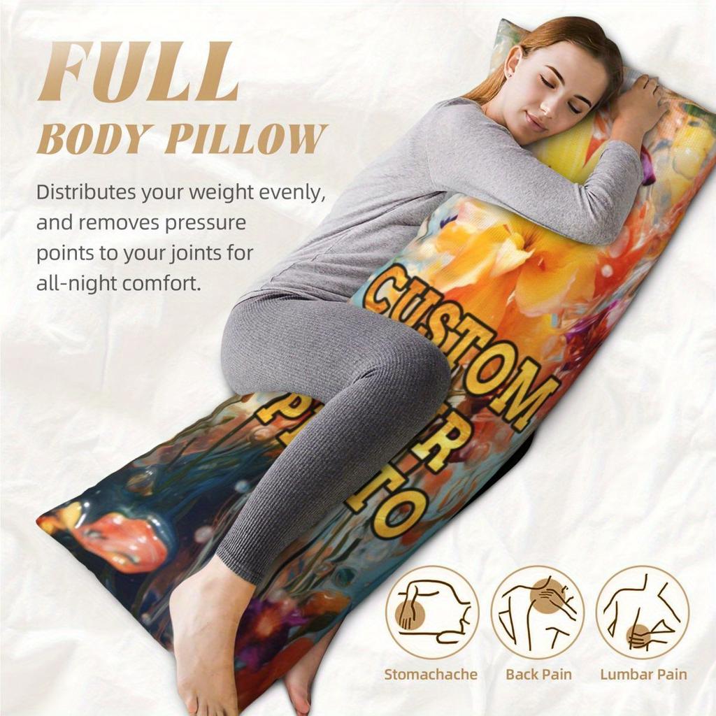 A Polyester Plush Pillowcase That Can Be Customized with Personal Photos, Featuring a Humorous Design and Double-sided Printing.