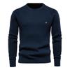  And Winter New Men's Round Neck Pullover Sweater Solid Men's T-Shirt