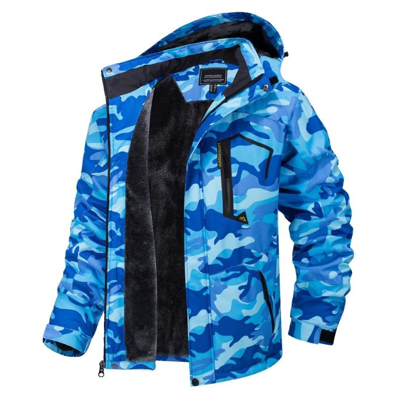 Fleecefutter Bergjacken Herren Wanderjacken Outdoor Abnehmbare Kapuze Mäntel Ski Snowboard Parka Winter Oberbekleidung