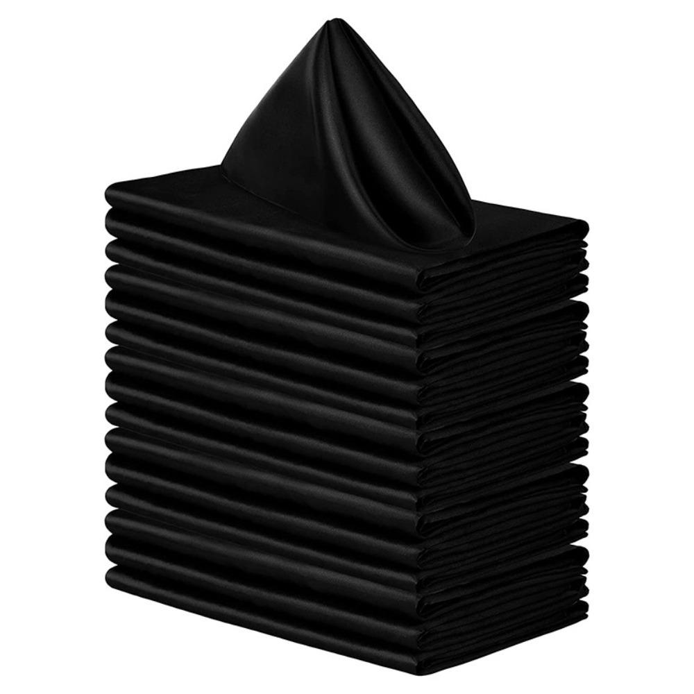 10pcs Soft Satin Napkin 30x30cm Table Napkins High-end Dinner Napkins  Event