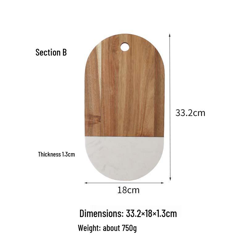 DL014 Marble Inlaid Wood Cutting Board - Home Kitchen Chopping Tool