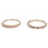 NOJESS [Excellent condition] K10 0.01 1P Diamond and K10 0.03 5P Diamond Pinky Rings, 2 pieces in total Ring ring Yellow GoldUsed