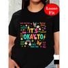 Europäische Größe Ermutige dich selbst, Akzeptiere Fehler, T-Shirt mit Rundhalsausschnitt und Kurzen Ärmeln, Lässiges Oberteil für Frühling und Sommer, Damenbekleidung in Übergrößen
