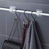 Clear Black Curtain Rod Holders Pack of 4 No Drilling Self-Adhesive Curtains Or Towel Rail Hooks for Hanging Curtains
