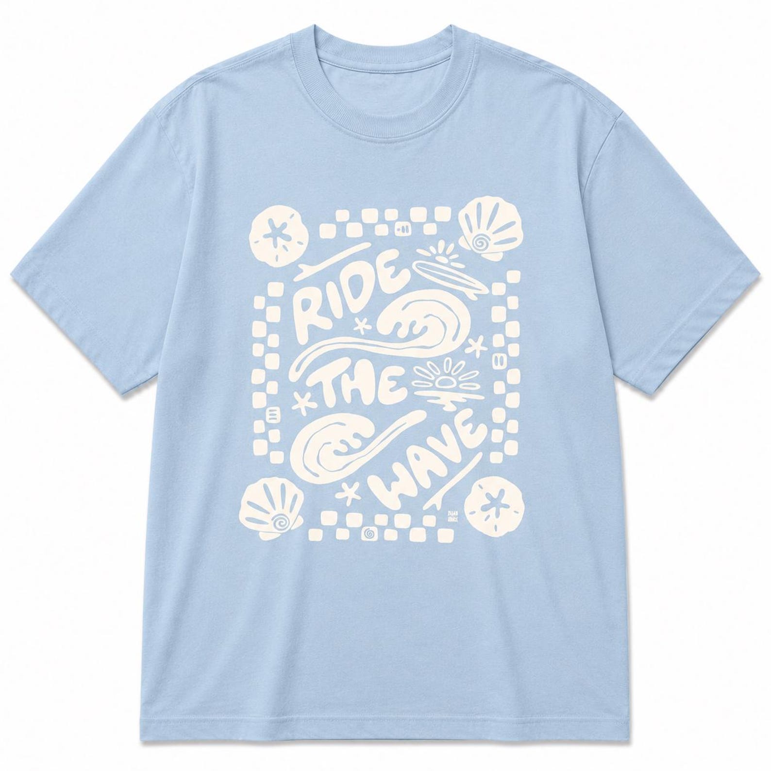 Ride The Wave Retro Beach T-Shirt – Coastal Summer Surf Graphic Tee for Men & Women S