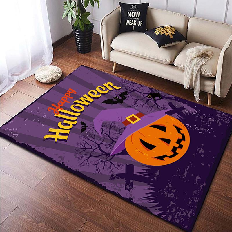 Halloween New Year Gift HD Printing Area Carpet, Living Room Sofa Decorative Carpet, Anti-skid Mat, Alfombras Direct Shipment