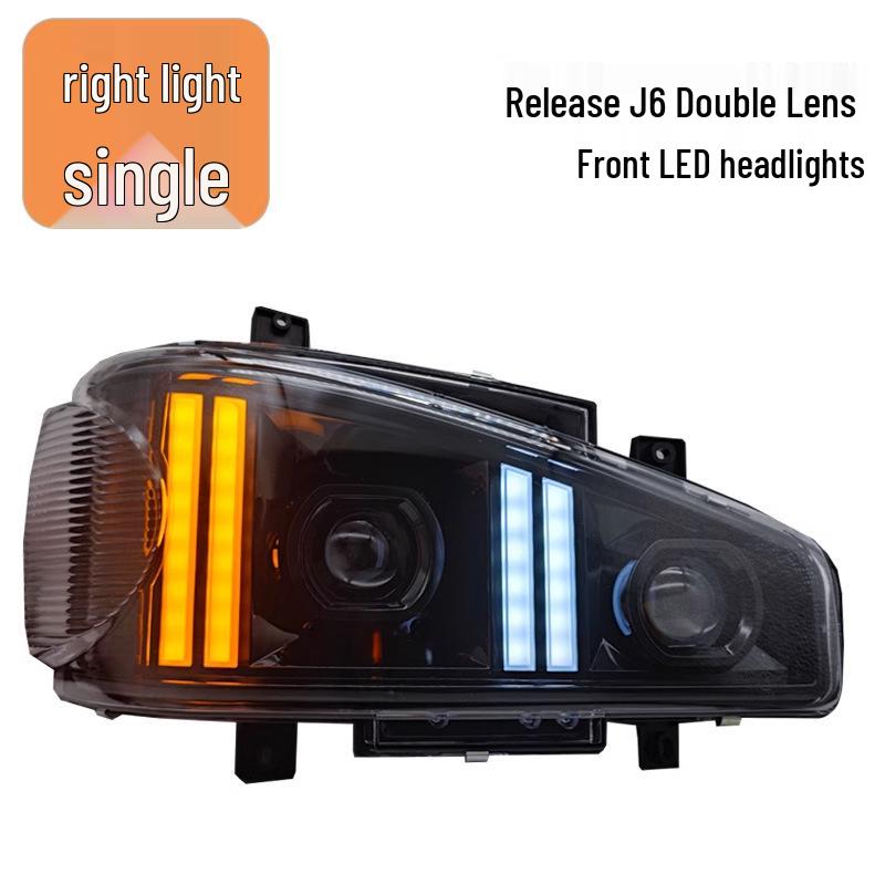 LED Headlight Assembly with DRL for FAW Jiefang J6/J6P/J6M - Double Lens Modified
