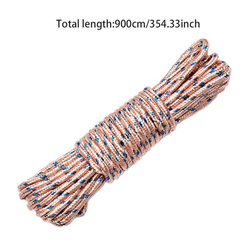 9M Clothesline Clothes Drying Rope Portable Travel Clothesline for Outdoor Laundry Clothesline Windproof Clothes Line Hanger