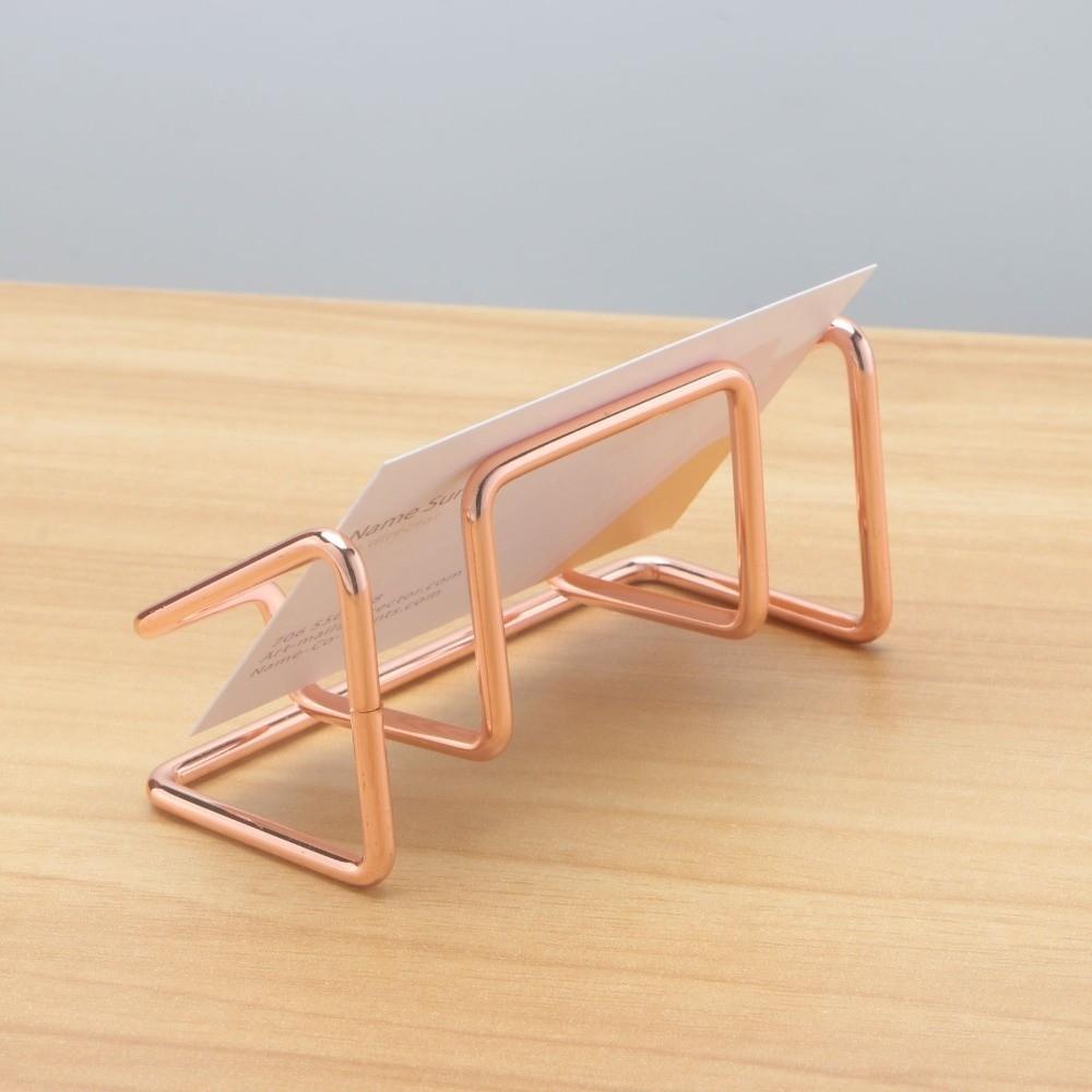 Metal Name Card Stand Rustproof Photo Stand Simple Business Card Holder Front Desk