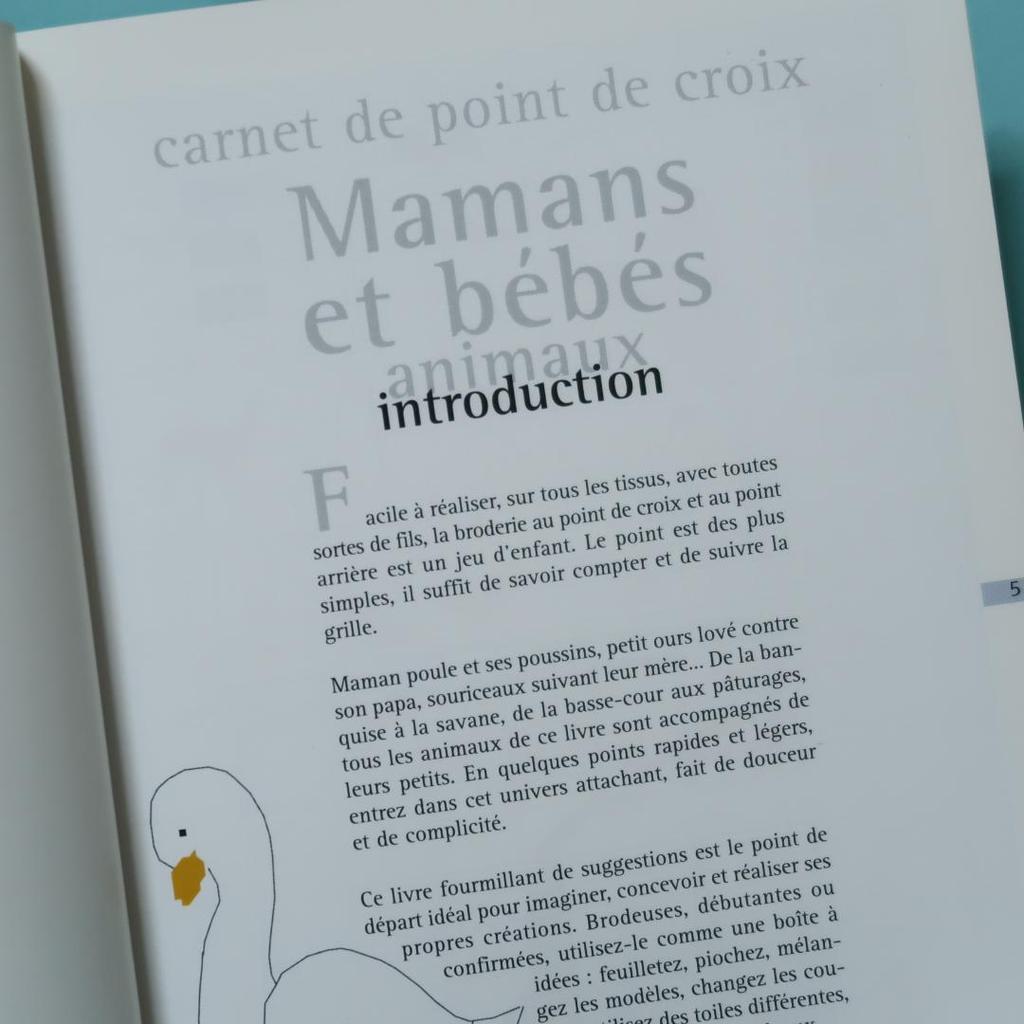 [USED] Foreign book: Mamans and bebes animaux (Cross-stitch pattern book)