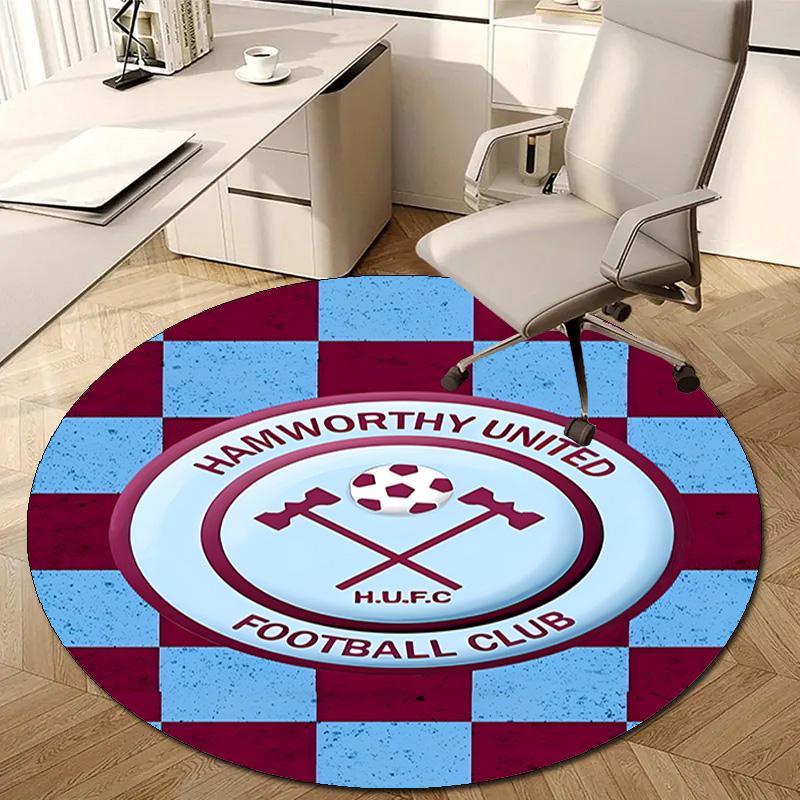 1pc Football Team (73) Design Printed Area Round Carpet for Bedroom Living Room Home Decor Rugs Mat Non Slip Mat Rug for Bedside
