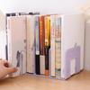 Modern Geometric Bookend Lattice Plastic Desktop Book Holder for Shelves Desk Space-Saving Multi-Purpose Organizer