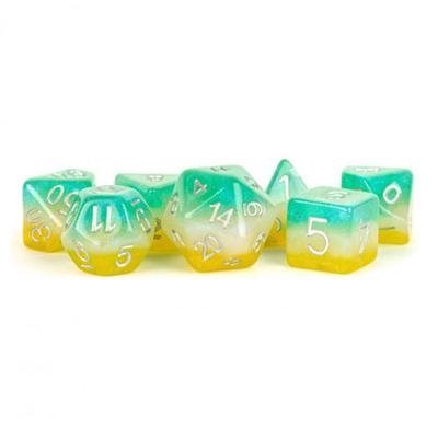 MDG Layer Stardust Resin Polyhedral Dice Set 16mm (Tropics)