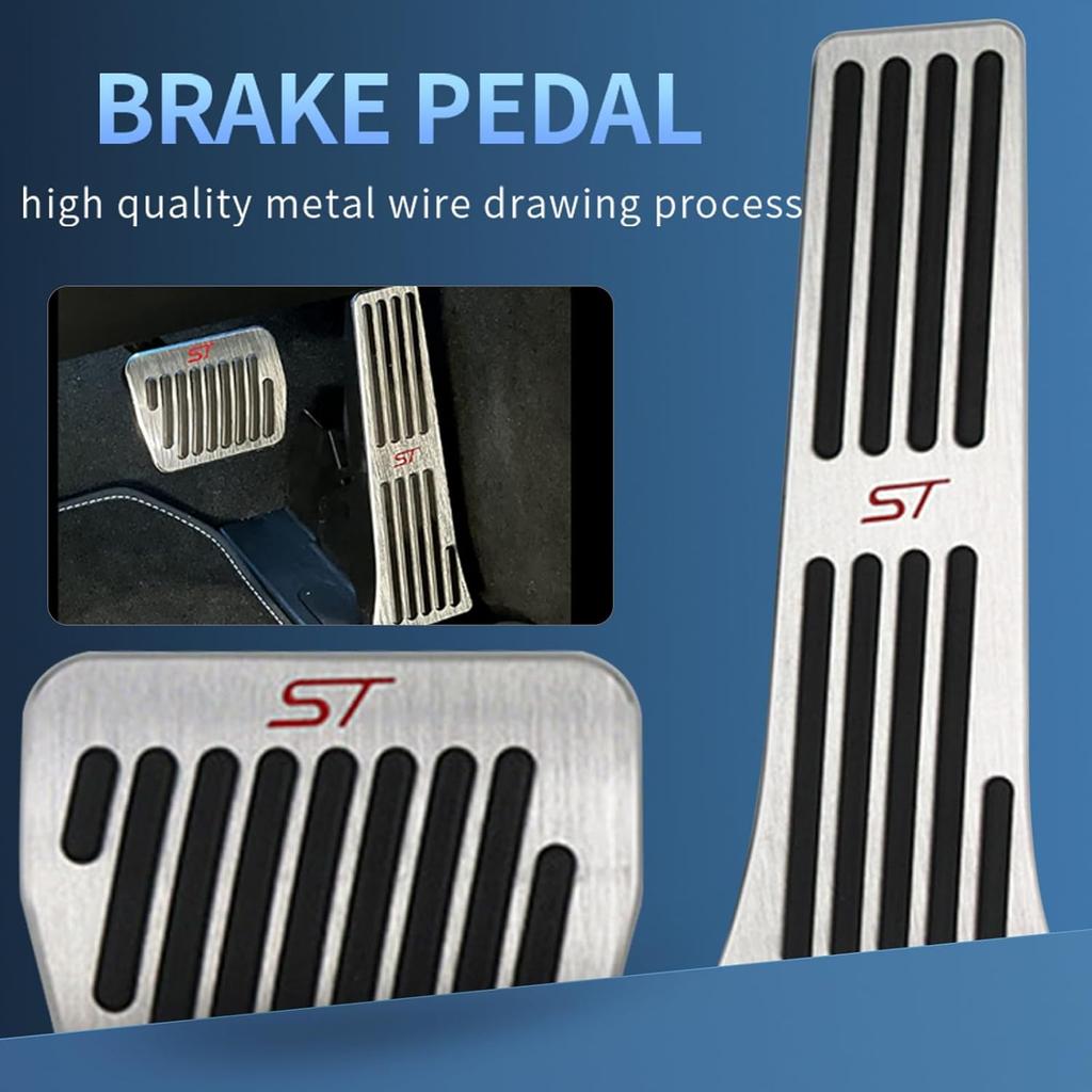 For Ford Explorer 2025 2024 - Aluminum Performance Pedals Set Non-Slip Accelerator And Brake Pedals Cover No Drill Brake Gas Accelerator Accessories