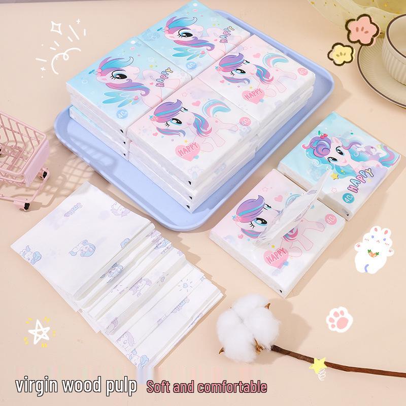 Stylish Portable Pocket Tissue Pack - 40 Sheets of Printed Facial Tissue