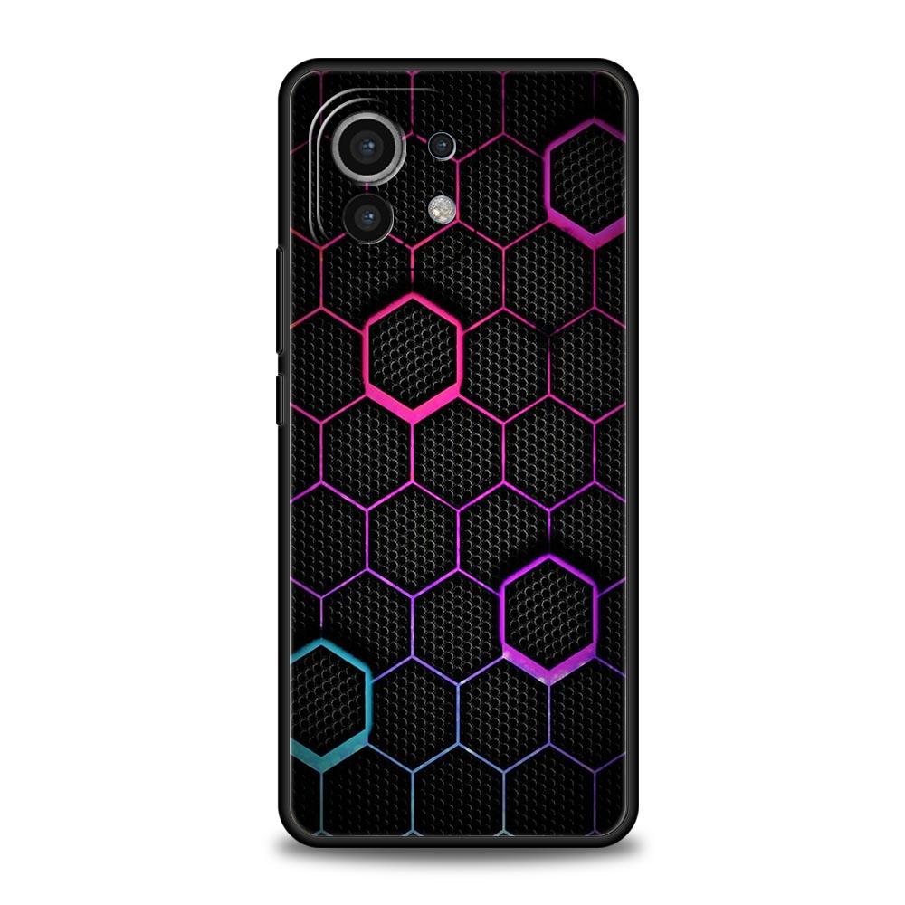 Phone Case For Xiaomi 13 12 11 Lite 12T 11T 10T 9T Mi Poco M4 M3 X4 X3 Pro F4 F3 GT 5G Cover Black Silicone Shell Carbon Fiber