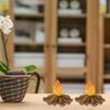 4pcs Miniature Campfire Model Resin Fake Fire Decorations for Garden Bonsai and Party Settings Charming Bonfire Props for DIY Micro Scenes and Unique